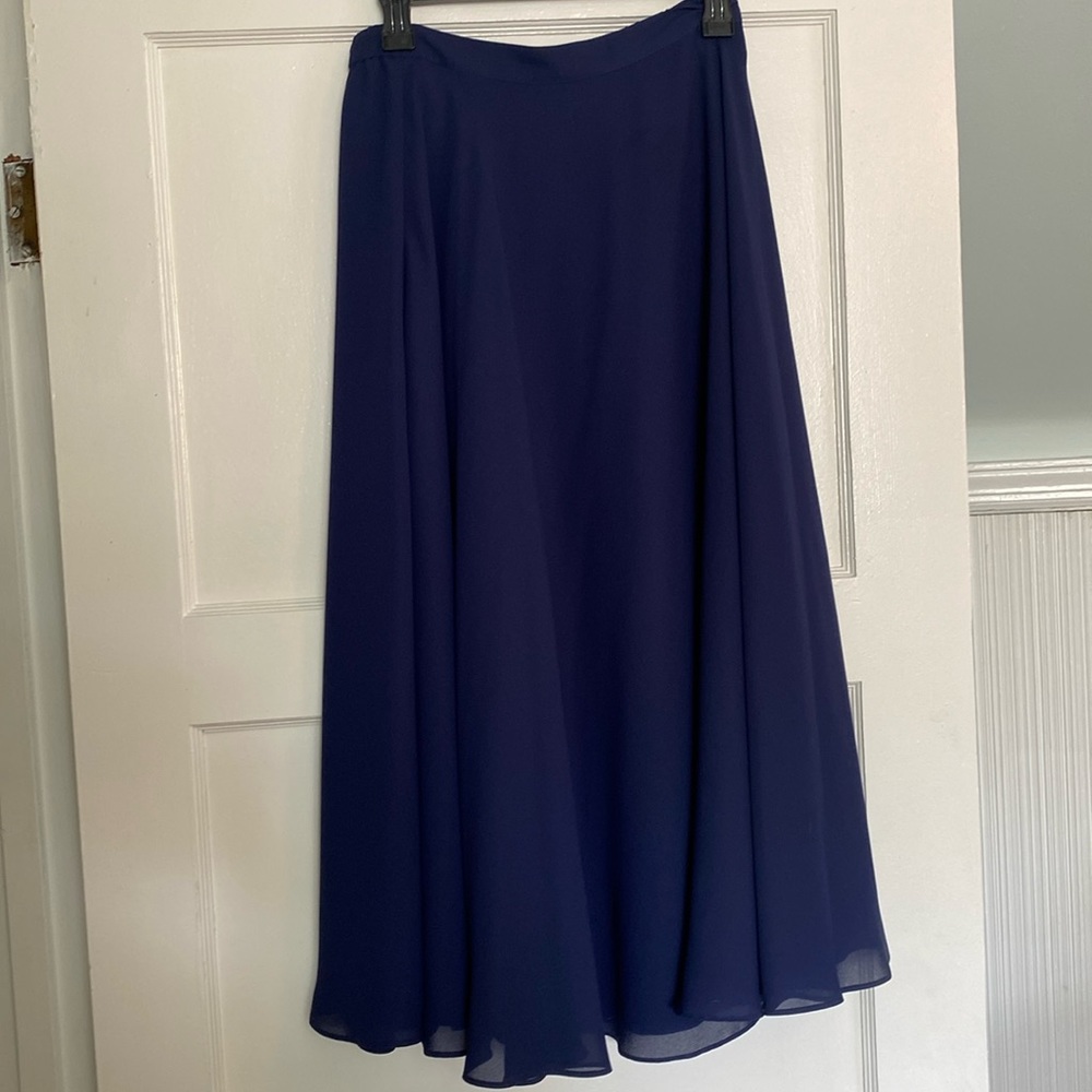 Navy skirt, tea/midi length, size 8